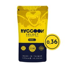 Airsoftové kuličky Raccoon SELECT 0,36g 1000bb