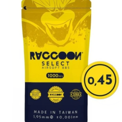 Airsoftové kuličky Raccoon SELECT 0,45g, 1000bb